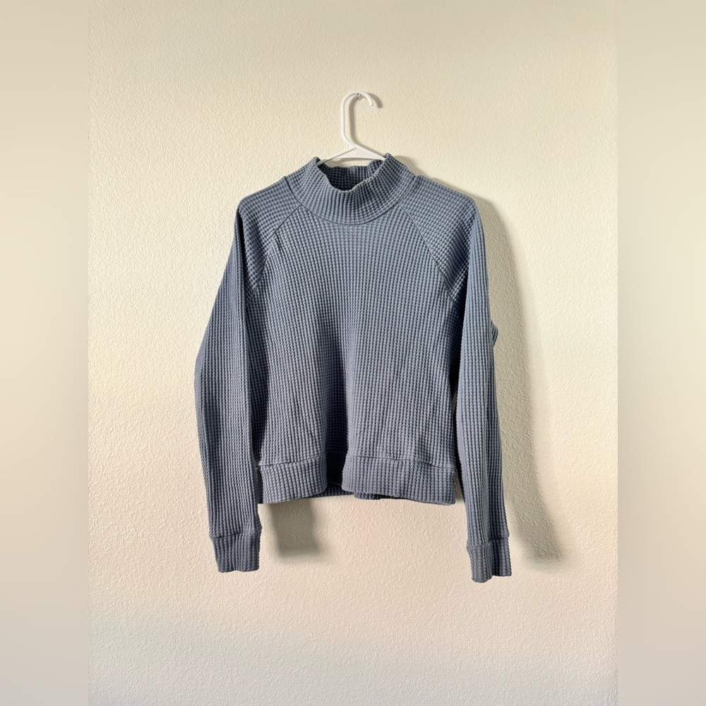 Blue north face Waffle Knit Sweater